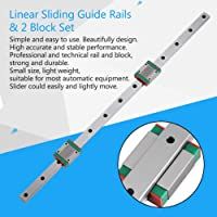 Carril Lineal 500mm，Guías lineales deslizantes con 2 juegos de bloques para la mayoría de los equipos automáticos